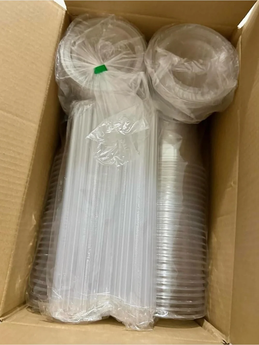 [100 SETS] 32 oz Cups with lids, Plastic cups with lids and straws
